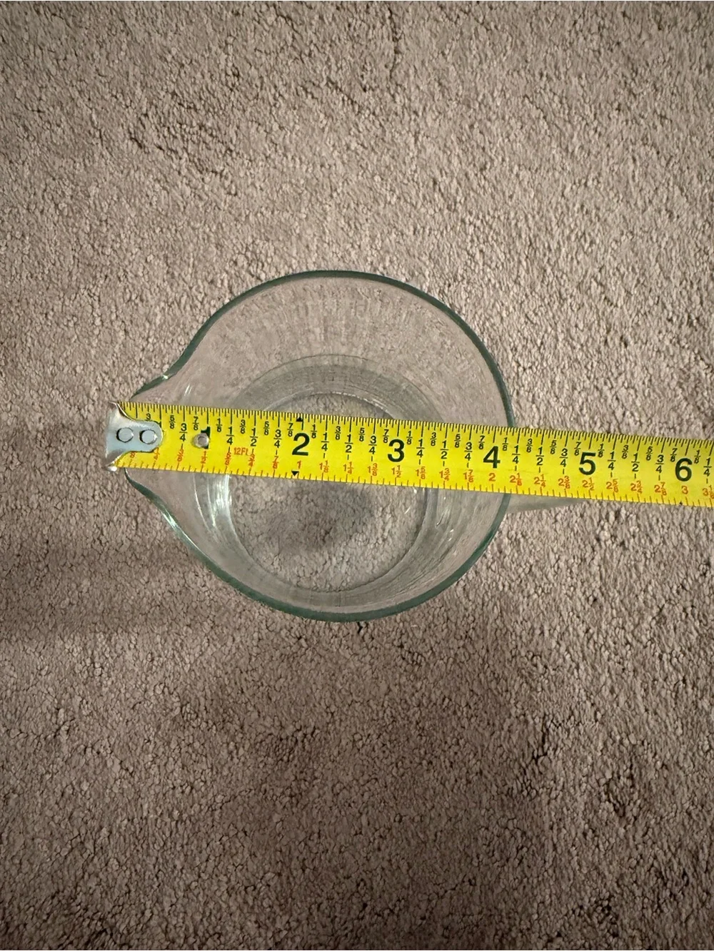 Clear Glass Pitcher with Handle